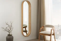 Ovaler Wandspiegel PORTRAIT 165cm natur in Eichenholz-Design