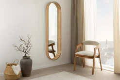 Ovaler Wandspiegel PORTRAIT 165cm natur in Eichenholz-Design