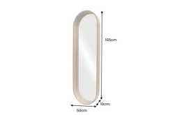 Ovaler Wandspiegel PORTRAIT 165cm braun in Walnussholz-Design