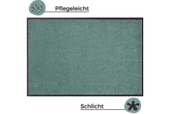 Pflegeleichte Fußmatte CLEAN 60x40cm salbei-grün Fußabtreter waschbar