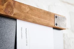 Praktisches Wandboard HERITAGE 80cm natur Pinie 6 Haken Kreidetafel Schlüsselbrett