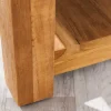 Quadratischer Couchtisch JAVA 70cm natur recyceltes Teakholz mit Ablagefach