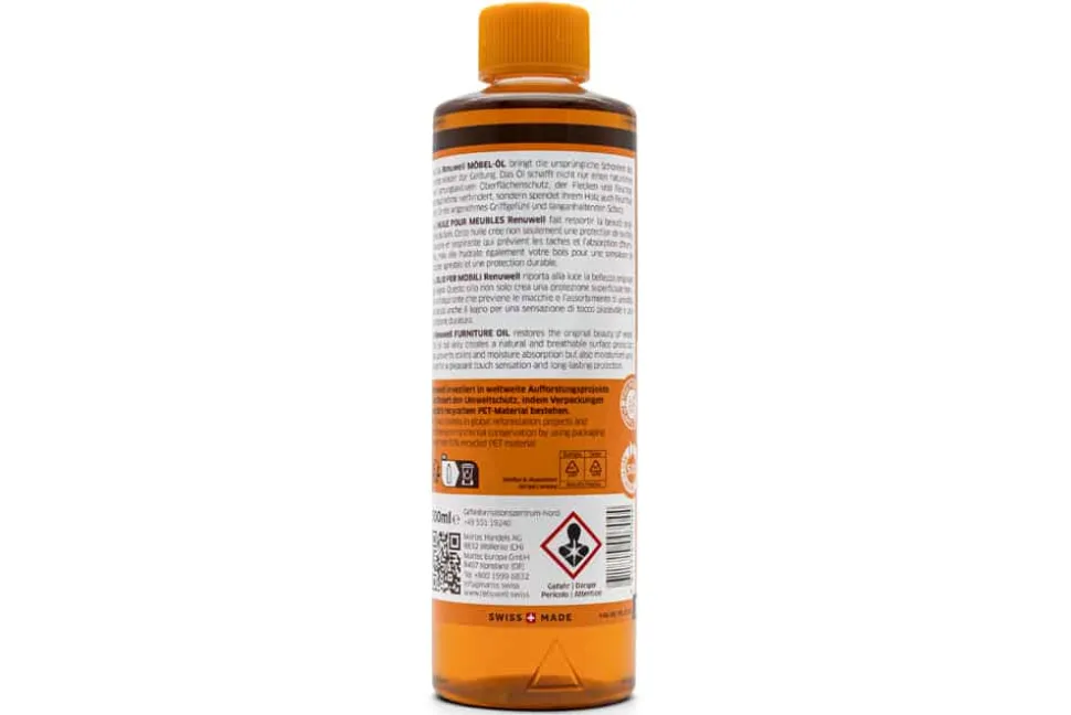 Renuwell MÖBEL ÖL 500ml Pflegemittel für Tische Schränke Stühle Holzpflege
