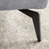 Retro Bett AMSTERDAM 160x200cm grau Samt schwarz Metall Polsterbett