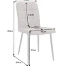Retro Design Stuhl MODENA antik taupe Microfaser mit Ziersteppung
