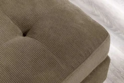 Retro Ecksofa STOCKHOLM 220cm taupe Cord Federkern 3-Sitzer