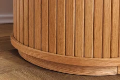 Retro Highboard VALHALLA WOOD 110cm natur Eichenholz mit Schiebetüren