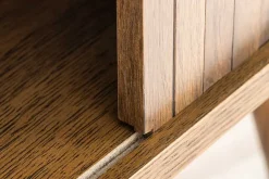Retro Highboard VALHALLA WOOD 120cm smoke Eichenholz Schiebetüren