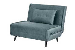 Retro Schlafsessel SMART MULTIFUNCTION 100cm petrol Vogue Velours Samt Bettfunktion