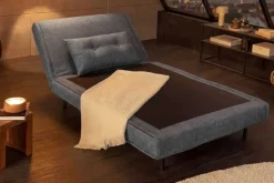 Retro Schlafsessel SMART MULTIFUNCTION 100cm grau Vogue Velours Samt Bettfunktion