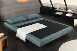 Retro Schlafsessel SMART MULTIFUNCTION 140cm petrol Vogue Velours Samt Bettfunktion