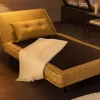 Retro Schlafsessel SMART MULTIFUNCTION 100cm senfgelb Vogue Velours Samt Bettfunktion
