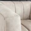 Retro Sessel NOBLESSE 105cm champagner beige Samt mit Ziersteppung