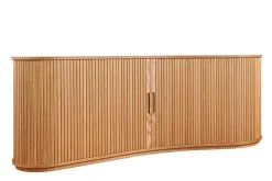 Retro Sideboard VALHALLA WOOD 180cm natur Eichenholz mit Schiebetüren
