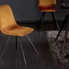 Retro Stuhl AMSTERDAM CHAIR senfgelb Samt Designklassiker