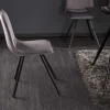 Retro Stuhl AMSTERDAM CHAIR dunkelgrau Samt Designklassiker