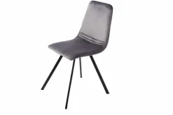Retro Stuhl AMSTERDAM CHAIR dunkelgrau Samt Designklassiker