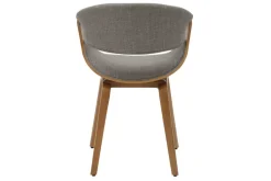 Retro Stuhl ORGANIC natur Eschenholz grau Strukturstoff