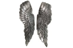 Riesige Wanddekoration FALLEN ANGEL 65cm Engelsflügel im asymmetrischen Design
