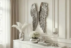 Riesige Wanddekoration FALLEN ANGEL 65cm Engelsflügel im asymmetrischen Design