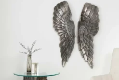 Riesige Wanddekoration FALLEN ANGEL 65cm Engelsflügel im asymmetrischen Design