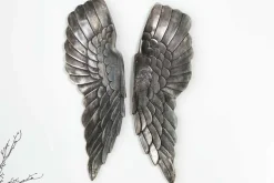 Riesige Wanddekoration FALLEN ANGEL 65cm Engelsflügel im asymmetrischen Design