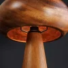 Runde Tischlampe ALVA 40cm natur Akazienholz Eisen Tischleuchte
