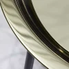 Runder Beistelltisch CASABLANCA 50cm messing gold schwarz Tablett abnehmbar klappbar