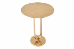 Runder Beistelltisch ELEGANCE 60cm gold Metall Aluminium handmade