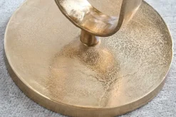 Runder Beistelltisch ELEGANCE 60cm gold Metall Aluminium handmade
