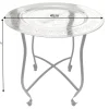 Runder Beistelltisch MARRAKESCH 50cm silber Teetisch abnehmbares Tablett klappbar