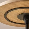 Runder Beistelltisch TRAYFUL 55cm natur Mangoholz Massivholz Marmorfuß Metall schwarz