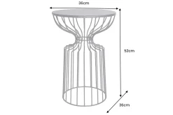 Runder Beistelltisch VARIATION 55cm schwarz Eisen Metallgestell handmade