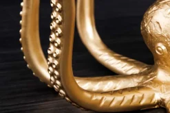 Runder Beistelltisch WILDLIFE OCTOPUS 50cm gold Skulptur Glas