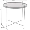 Runder Couchtisch ELEGANCE 45cm anthrazit Glas schwarz Metallgestell