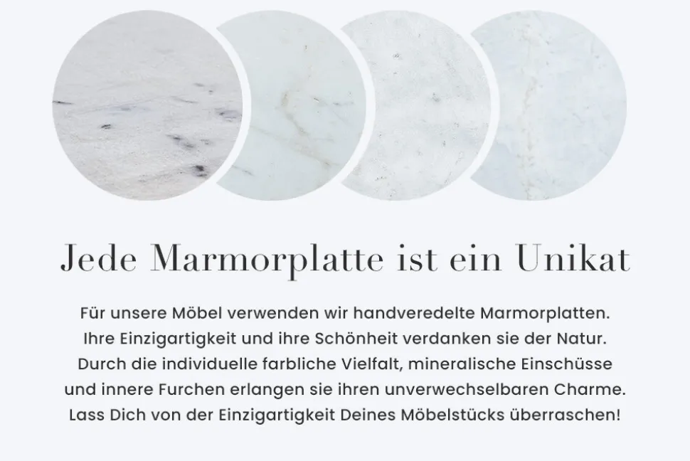 Runder Couchtisch NOBLE 65cm weiß Marmor abnehmbare Tischplatte klappbar silber Metall