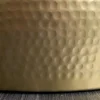 Runder Couchtisch ORIENT III 60cm gold Metall Hammerschlag Design handmade