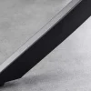 Runder Esstisch ALPINE 120cm anthrazit Keramik schwarzes Metallgestell