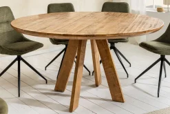 Runder Esstisch ART WOOD 120cm braun massiv Mangoholz