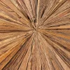 Runder Esstisch BARRACUDA 120cm braun Teak Massivholz Glasplatte silber Edelstahl verchromt