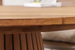 Runder Esstisch EMPIRE TEAK 120cm braun Teakholz Indoor Outdoor wetterfest