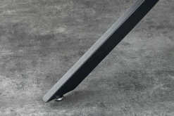 Runder Esstisch HELIX 120cm grau Beton-Design schwarze Metallbeine Sterngestell