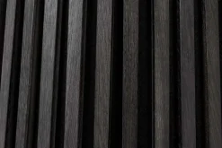 Runder Esstisch VALHALLA WOOD 140cm schwarz Eichenholz Säulenfuß