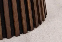 Runder Esstisch VALHALLA WOOD 140cm smoked Eichenholz Säulenfuß