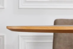 Runder Esstisch VALHALLA WOOD 120cm natur Eichenholz Säulenfuß