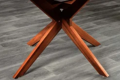Runder Gartentisch KOPENHAGEN 140cm braun Akazienholz honey finish wetterfest