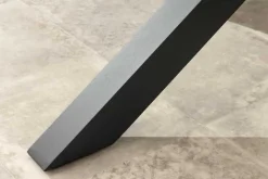 Runder In- und Outdoor Esstisch GALAXY 120cm anthrazit Keramik Aluminium Gartentisch