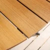 Runder In- und Outdoor Gartentisch DESIGNO 120cm natur Holz-Design anthrazit Metall