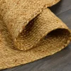 Runder Teppich PURE NATURE 150cm Jute handgewebt Flachgewebe