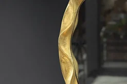 Runder Wandspiegel ABSTRACT 55cm gold Metall handmade